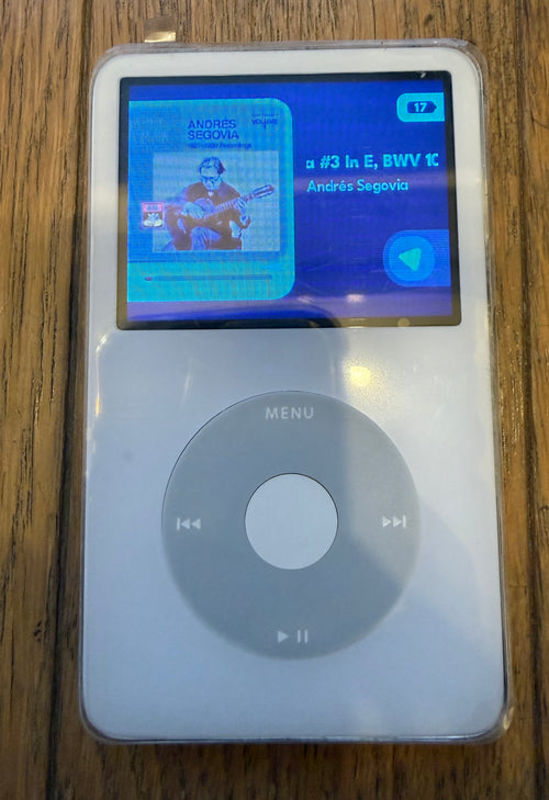 Restored iPod 5th gen playing music on Rockbox — Wolfson DAC, 512GB, hand-restored in Tokyo