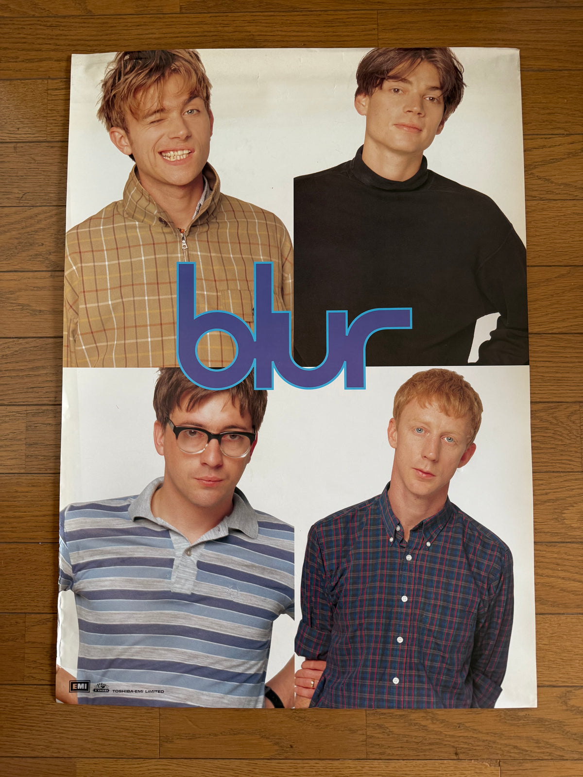 Blur — Japanese Promo Poster (Toshiba-EMI), B2, 1990s | Britpop, Tokyo