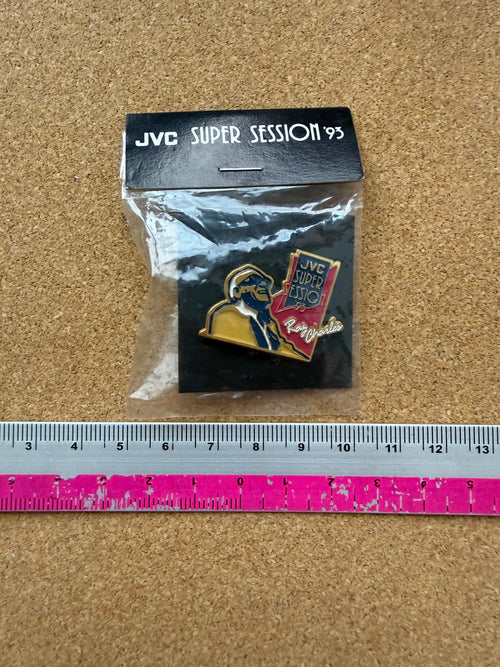 JVC Super Session '93 Enamel Pin — Ray Charles (Made in Japan, Unopened)