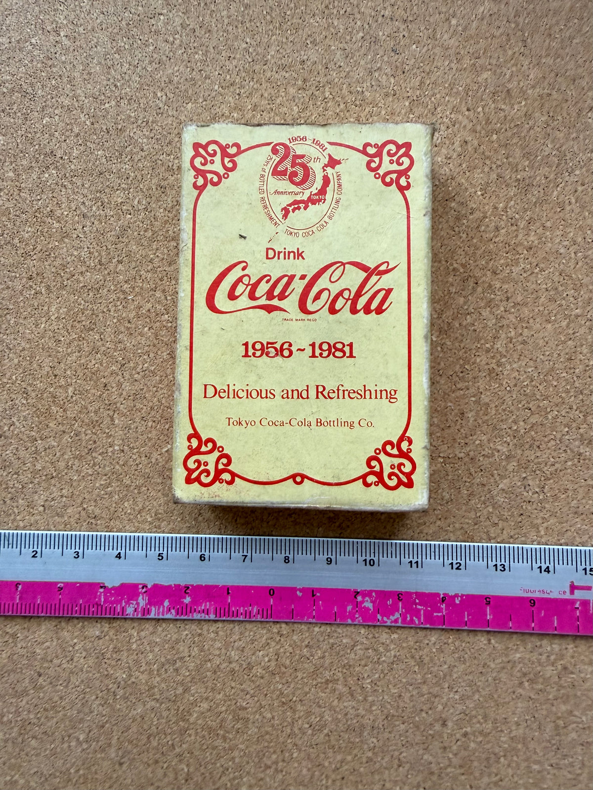 Tokyo Coca-Cola Bottling 25th Anniversary Brass Belt Buckle (1956–1981) — Vintage Japan, with Box