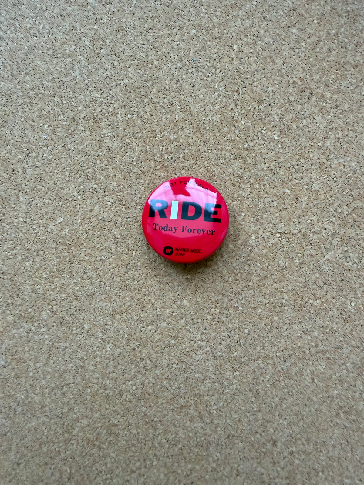 Ride — Japan Promo Set: "Today Forever" Badge (NOT FOR SALE) + 2 Stickers (Warner Music Japan, 1991)