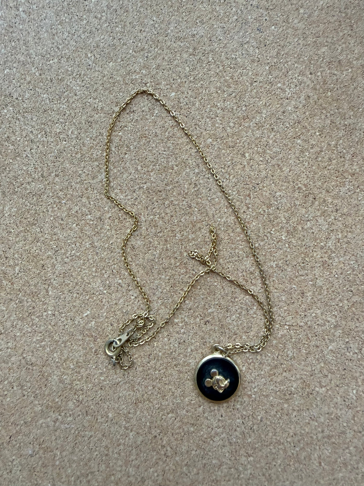 Tokyo Disneyland Mickey Mouse Pendant Necklace — Vintage 1980s, Official (© Walt Disney Company)