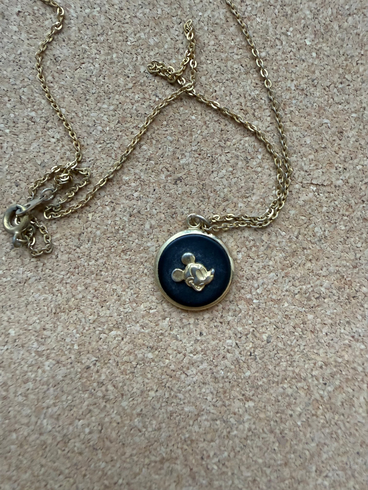 Tokyo Disneyland Mickey Mouse Pendant Necklace — Vintage 1980s, Official (© Walt Disney Company)