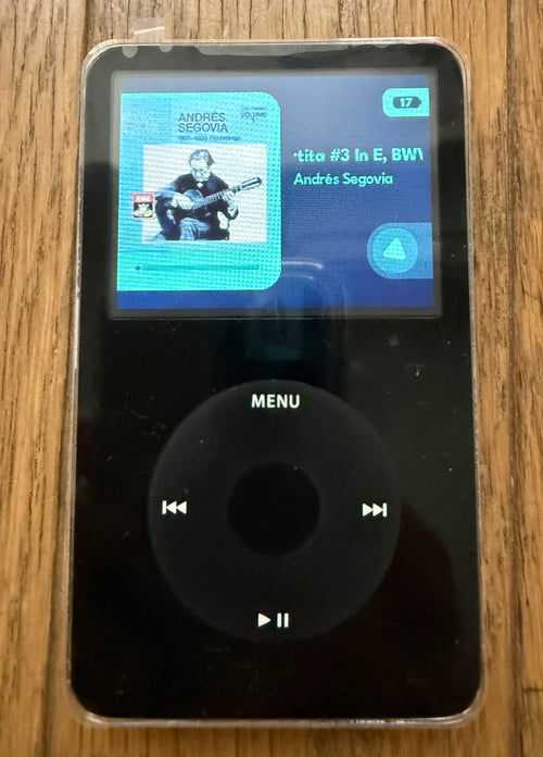 Restored iPod 5th gen playing music on Rockbox — Wolfson DAC, 512GB, hand-restored in Tokyo