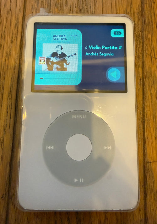 Restored iPod 5th gen playing music on Rockbox — Wolfson DAC, 512GB, hand-restored in Tokyo