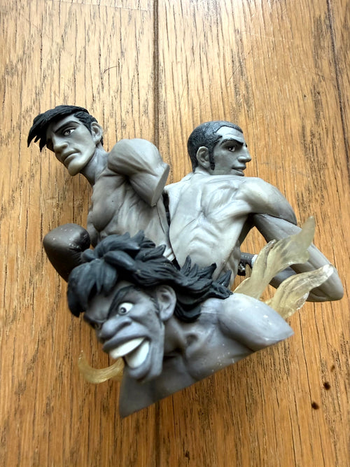 Ashita no Joe — YUJIN Fighting Collection Figure Set (Monochrome / Manga Ver.), Japan | Yabuki Joe · Carlos Rivera · Jose Mendoza · Last Scene — 5 Figures