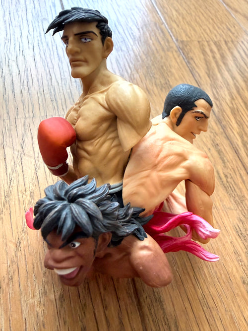 Ashita no Joe — YUJIN Fighting Collection Figure Set (Color Ver.), Japan | Yabuki Joe · Carlos Rivera · Jose Mendoza · Last Scene