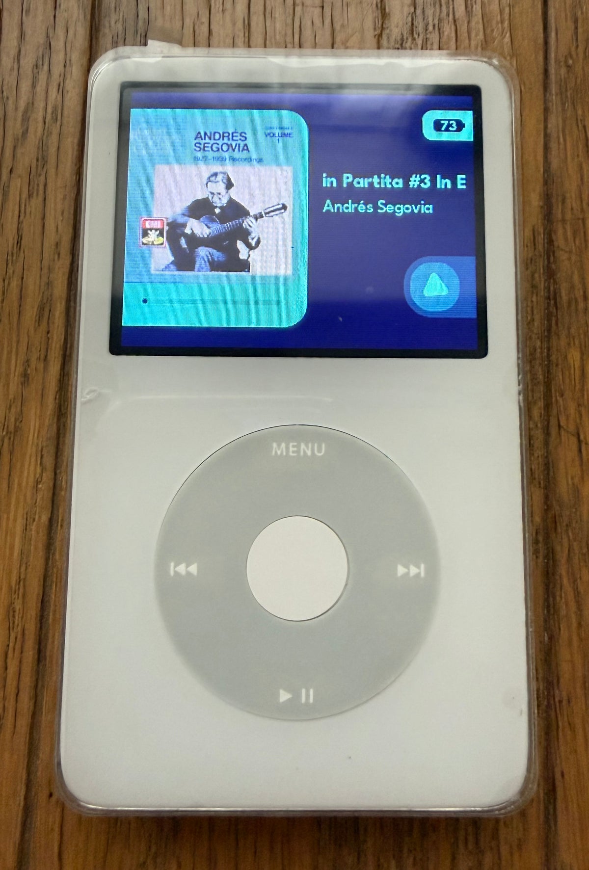 Restored iPod 5th gen playing music on Rockbox — Wolfson DAC, 512GB, hand-restored in Tokyo