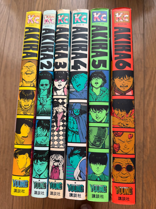 Akira — Complete 6-Volume Set (鉄雄→金田)｜Otomo Katsuhiro, Original Japanese KC Deluxe Tankōbon (Kodansha, KCDX-11–339)